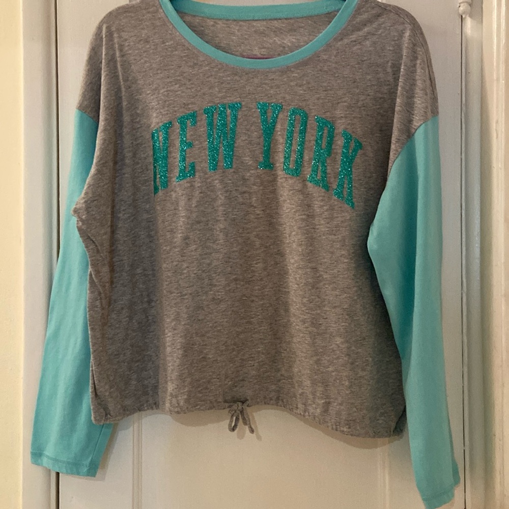 Glittery New York shirt from Justice. Size 20/22 kids